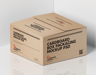 Free Cardboard Box Packaging Mockup PSD