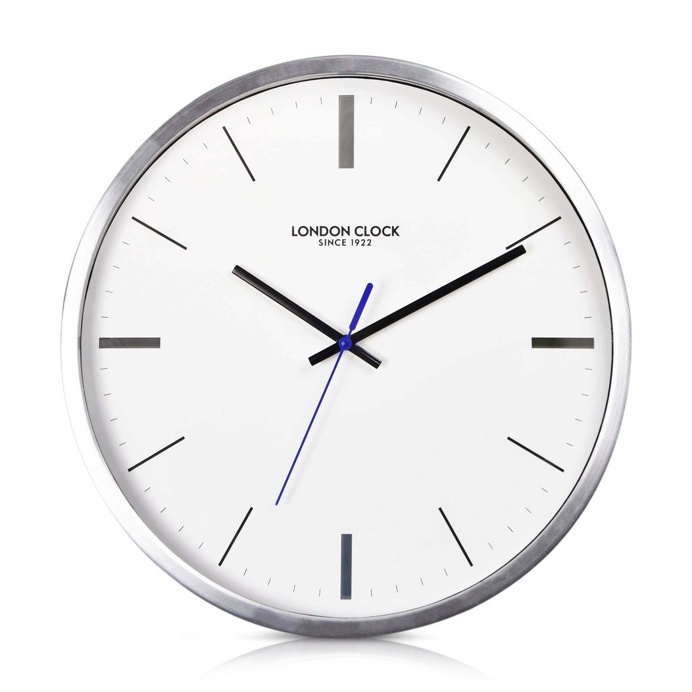 London Clock Company 'Vantage' Wall Clock, Silver, 42cm x 6.6cm