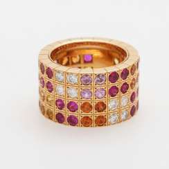 Ladies ring studded with. Color precious stones