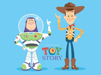 Woodybuzz #retro #illustration #pixar #toy #story