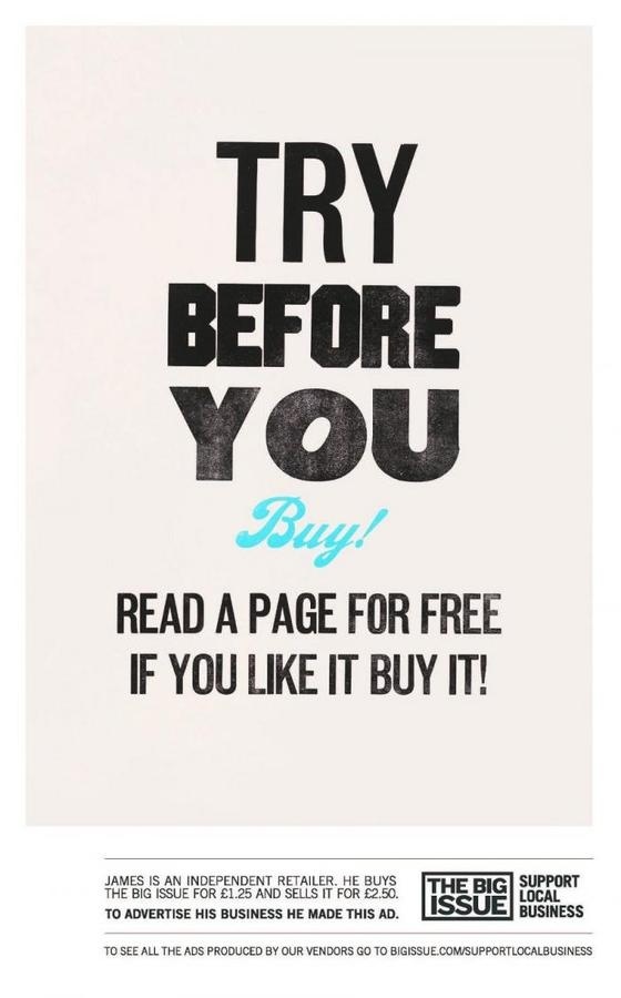 One of The Big Issue's new campaign posters #poster