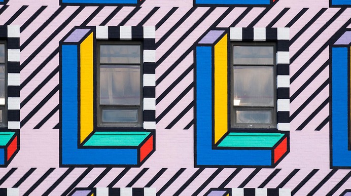 Camille Walala's new mural for Industry City in Sunset Park, Brooklyn #paint #color
