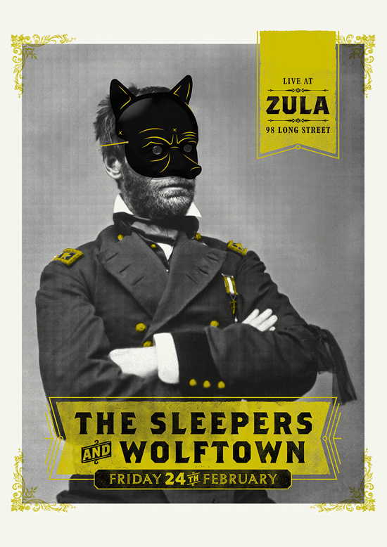 mask, poster, gig poster, black and white