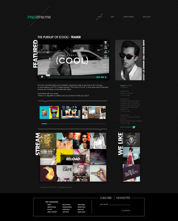 Inzpizine #inspiration #ux #design #black #ui #minimal #art #layout #web #magazine