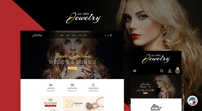 #Jewelry - #Luxury #Imitation Shop - #Prestashop #Responsive #Theme | #TemplateTrip #eCommerce #Website #Design #Template