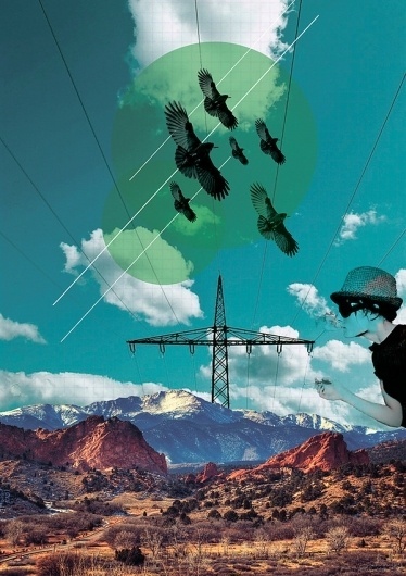 free thoughts poster on the Behance Network #collage #photomanip