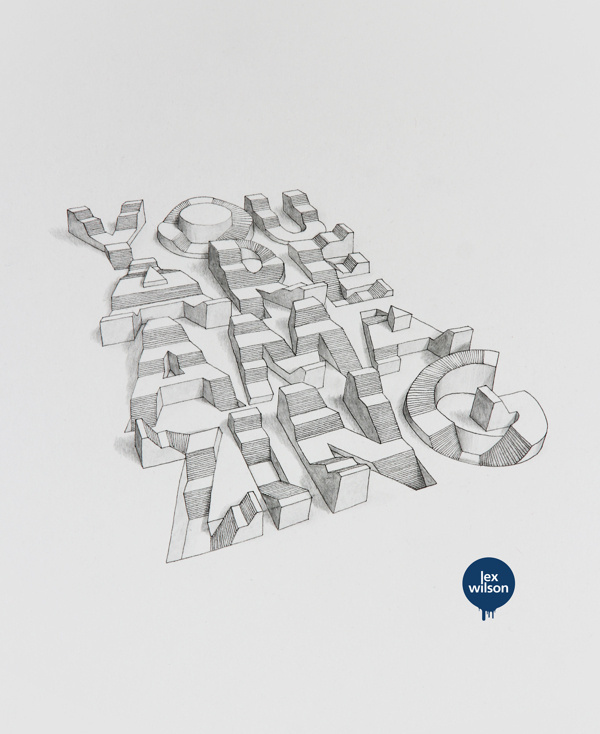 3D Typography © Lex Wilson #illustration #typography