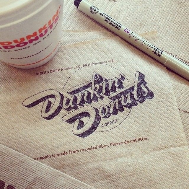 Dunkin donuts #inspiration #lettering #identity #hand #typography