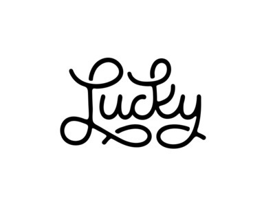 Lucky #lettering #script #type #lucky #hand
