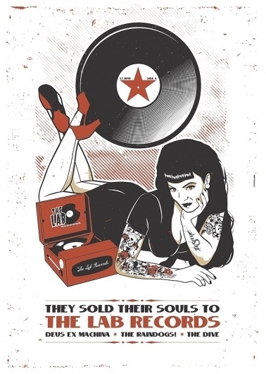 The Lab Records / Silkscreen Poster on the Behance Network #designinsane #tind #silkscreen #lab #pinup #poster #records
