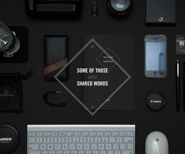 SOME OF THOSE who SHARED WORDS on the Behance Network #white #lee #wonchan #black #and #minimalist #typography