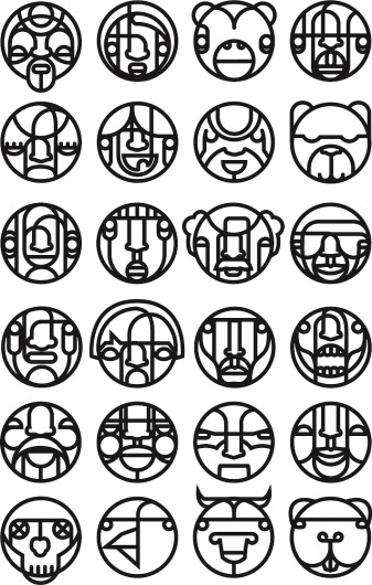 Faced Dingbat Font #scobie #illustration #will