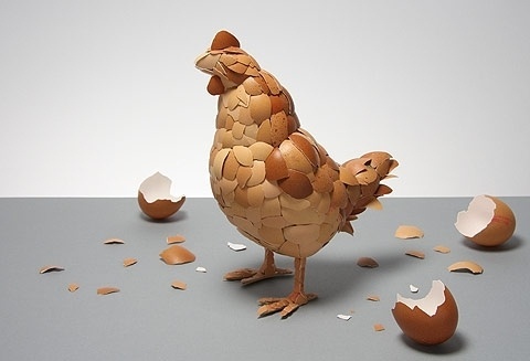 Chicken made from eggshells — Lost At E Minor: For creative people #eggshells #from #chicken #made