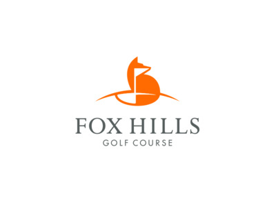 Logo for a new golf course. Fox Hills #fox #golf #negativespace