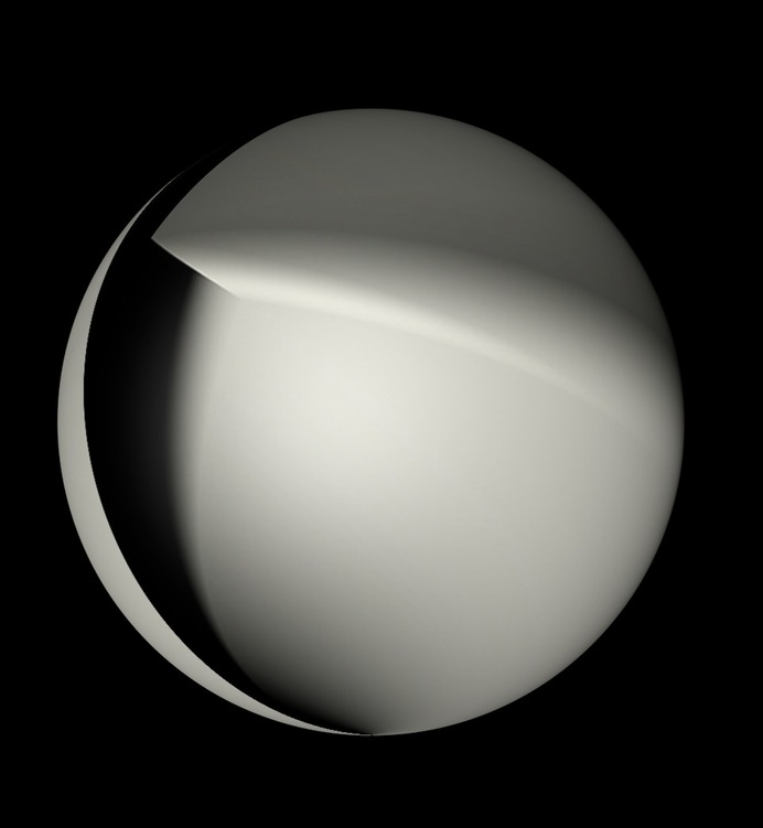 Stylistic soft plastic orb.