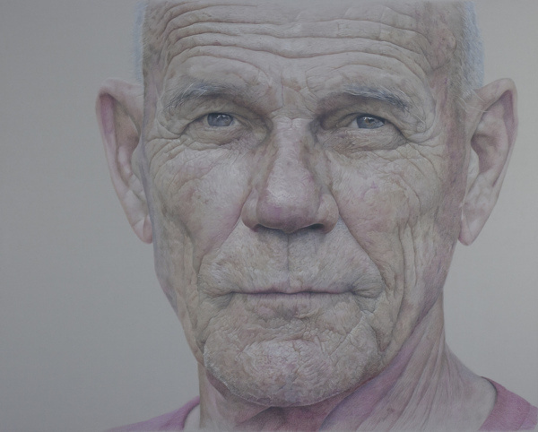 "A Mind at Peace" (colored pencil portrait) 32"X40" on Behance #portrait