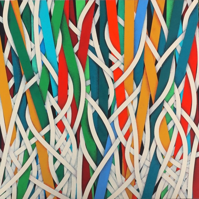 2016, The white root, cm 40 x 40, acrylic on canvas
