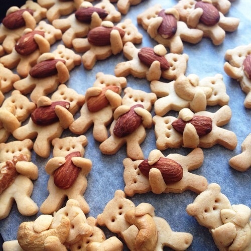 tumblr_n3gphzXLH01qixslso2_r1_500.jpg (500×500) #almonds #food #bears #sweets #cookies