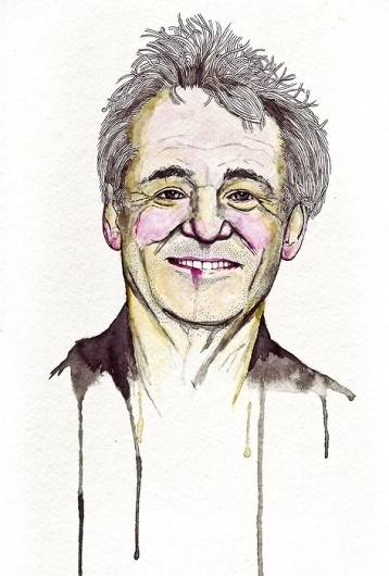 onebighappy illustrator #murray #ink #bill #illustration #portrait #watercolor