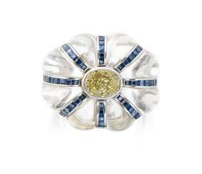 Diamant-Saphir-Quarz-Ring
