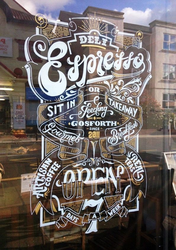 Deli Espresso Window Sign by Ashley Willerton #window #espresso