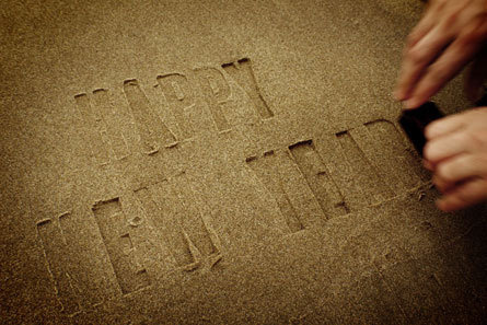newyear mrcup 03 #font #year #typography #greetings #sand #new