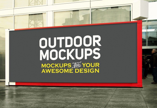 Horizontal outdoor panel mock up Free Psd. See more inspiration related to Mockup, Template, Web, Website, Mock up, Templates, Website template, Outdoor, Mockups, Up, Panel, Web template, Realistic, Horizontal, Real, Web templates, Mock ups, Mock and Ups on Freepik.