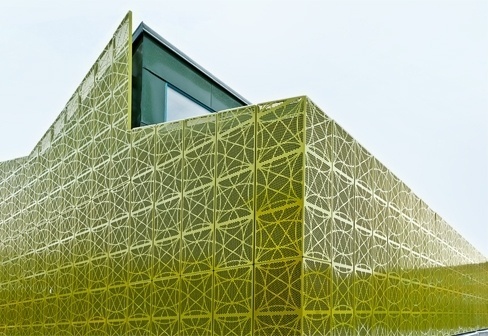 Decorative punch, Rinkeby Academy, Stockholm by RMIG, architecture at STYLEPARK #graphics #environmental #pattern