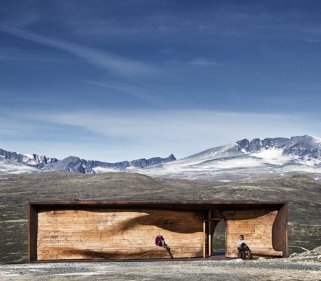 Dezeen » Blog Archive » Norwegian Wild Reindeer Centre Pavilion by Snøhetta #architecture