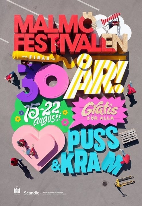 2014 years poster for Malmöfestivalen is finally released and it's most probably the biggest poster ever made. Perhaps also the first time #installation #design #graphic #color #snask #stilleben #poster #typography