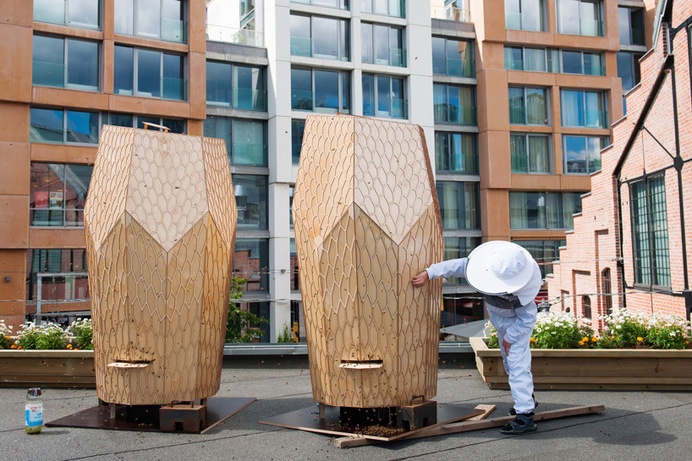 snøhetta-designed vulkan beehive pollinates oslo #bees