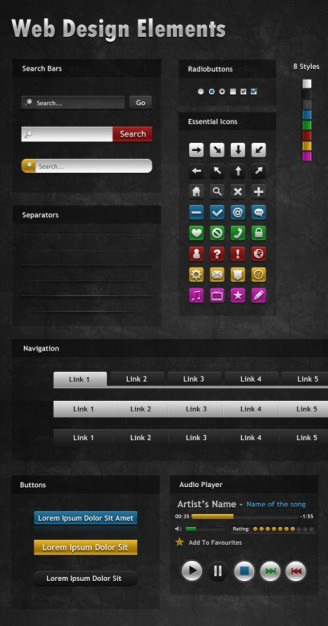 Dark mysterious web lements Free Psd. See more inspiration related to Icons, Web, Elements, Search, Buttons, Psd, Dark, Web icons, Web elements, Web button, Search icon, Vertical, Mysterious and Lements on Freepik.