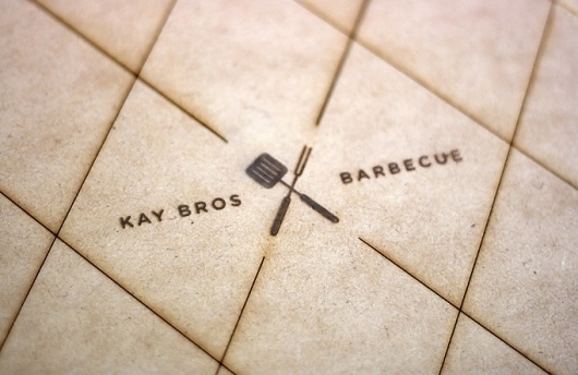 Art of the Menu: Kay Bros Barbecue #logo #minimal #clean