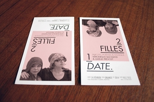 2 filles 1 «date» #date #design #poetry #show #poster #ticket