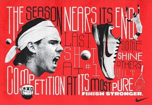 Mikey Burton / Graphic Design, Illustration and Letterpress #red #tennis #nike #type #typography