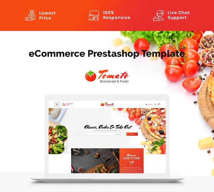 #Tomato #Food & #Restaurant - #Prestashop #Responsive #Theme | #TemplateTrip #eCommerce #Website #Design #Template