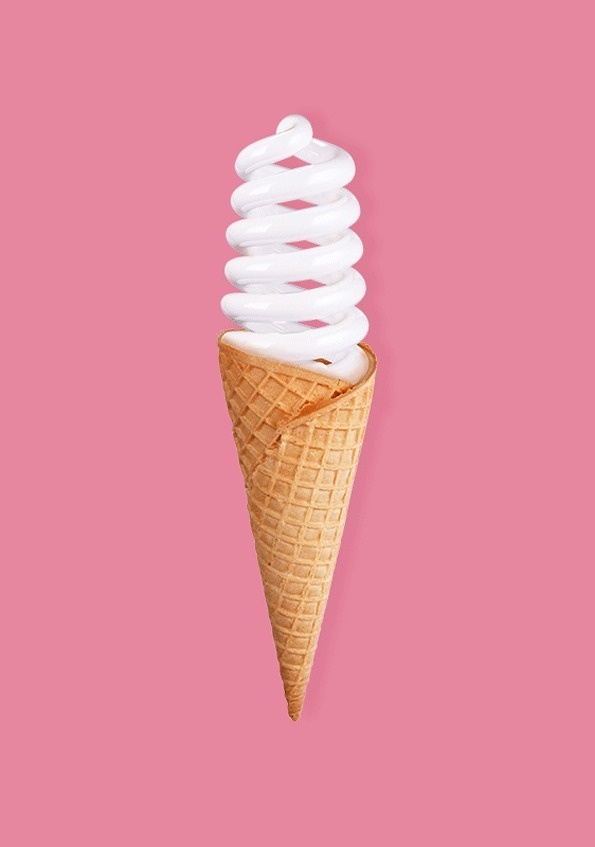 Dc1 #bulb #interesting #cream #cone #photographic #idea #ice #light