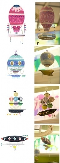Eye Candy, Literally - Brand New #airships #illustration #balloons