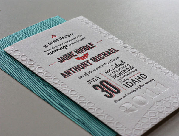 Jaime and Anthony Wedding Invitation #type #wedding #stationary