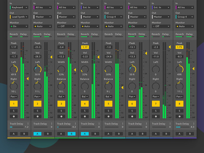Ableton Live Redesign - Expanded Mixer