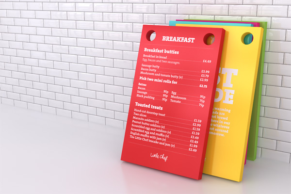 Little Chef, logotype, typography, menu