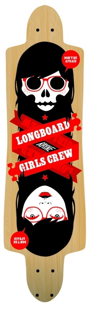 Creative Common People #vector #longboard #girl #illustration #skate