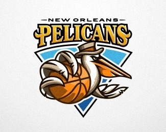 Pelicans New Orleans #vector #sport #branding #illustration #logo