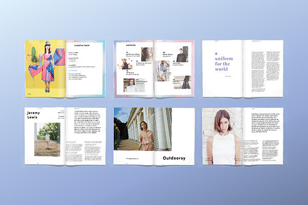 Sumzine, Uniform Issue on Behance #print #newyorkcity #reformation #graphic #sustainability #design #cover #colors #charlottecarey #sumzine #fashion #slow #editorial #magazine