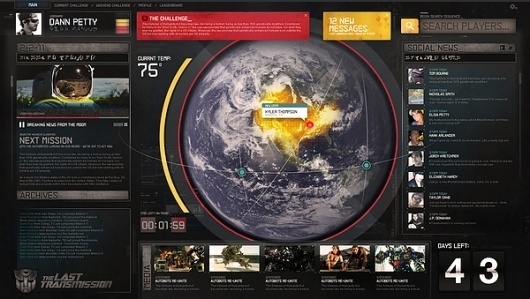 Transformers 3 on the Behance Network #interface #weblayout #webdesign #layout #web