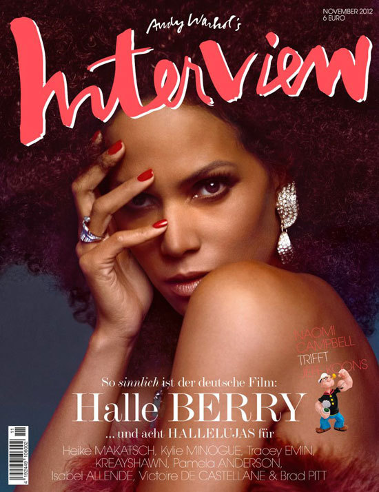 neonfix - hair - make up - style: Halle Berry for Interview Mag #andy #interview #halle #warhol #berry #brush