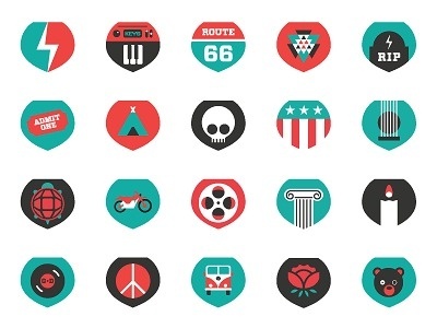 Grateful Dead Icons #icon #greatful #design #illustration #brand #poster #dead #party