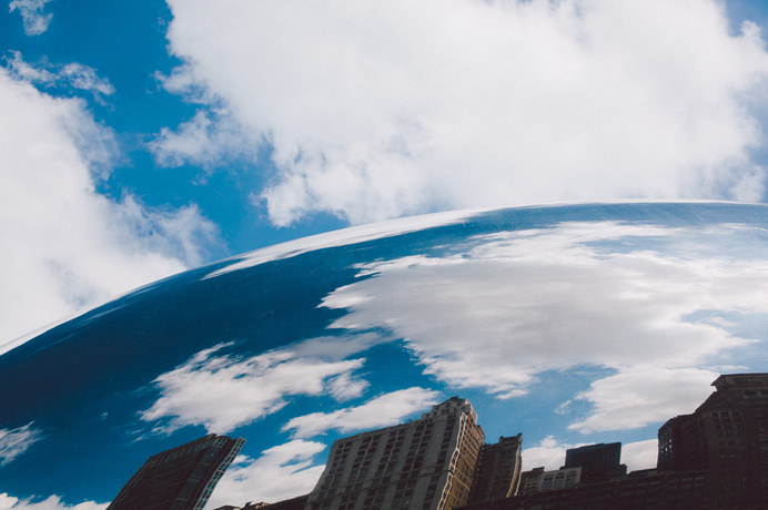 Cloud Gate - Anish Kapoor, Millennium ParkÂ #clouds #chicago #cloud #cityscape #city #gate #chi #kapoor #chitown #dreams #blue #vineshk #anish