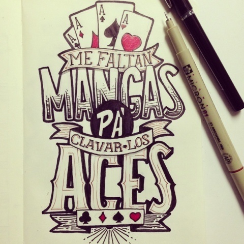 Erick Melendez #lettering #ink #aces #type #sketch