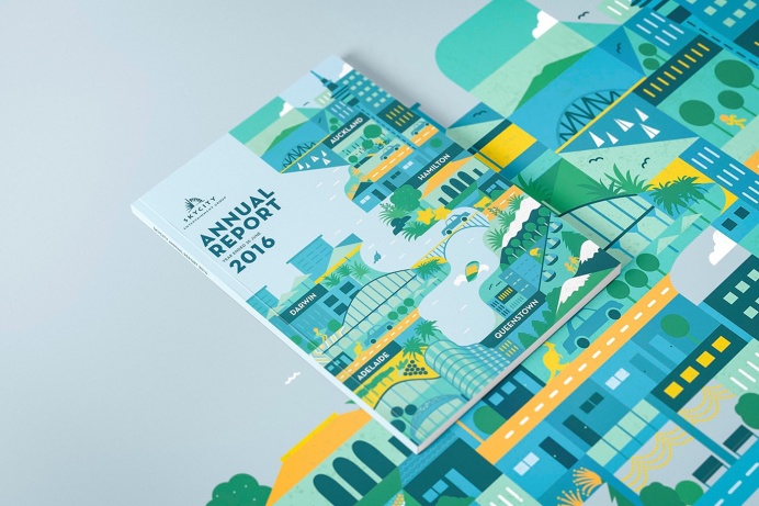 2016 SKYCITY Annual Report: #illustration #flat #design #icon #icons #colour #color #NZ #Australia #annual report